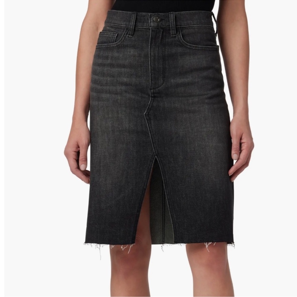 Joe’s High Rise Nerine Denim Skirt Size 29 Black Wash